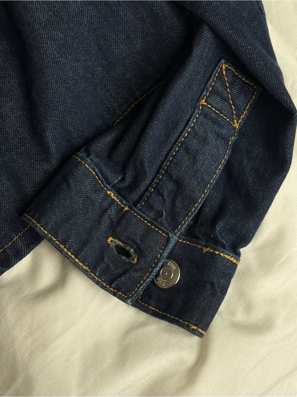Zara Dark Blue Denim Shirt - Picture 2 of 3